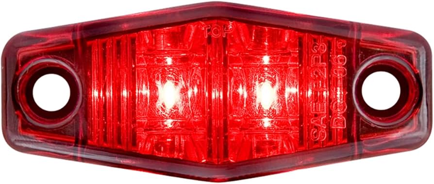 Amber 2 1/2-inch LED clearance lights with a sleek trim ring. These energy-efficient lights provide bright, long-lasting illumination, ideal for RVs or trailers. The LED technology ensures durability and a longer lifespan compared to traditional lighting solutions.