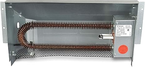 Compact heater kit for Brisk II 115V A/C units, featuring a metal heat strip and wiring components. Designed to be installed inside air conditioners for supplemental heating in ducted systems.