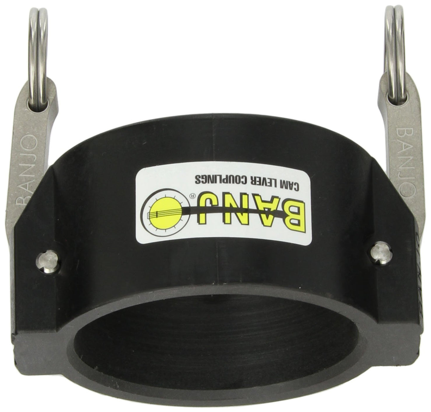 Durable 3-inch poly dust cap fitting with a smooth, cylindrical design, designed to securely seal the end of poly piping and prevent dust and debris from entering the system.