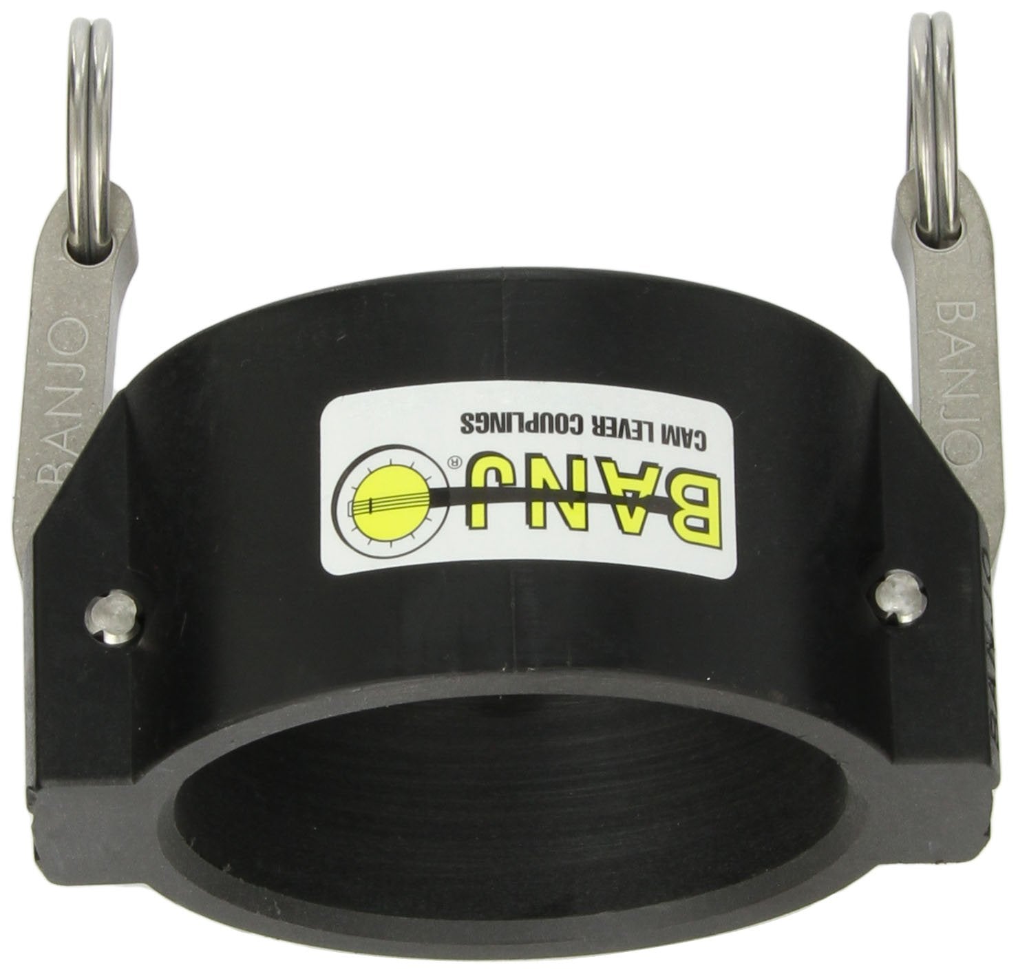 Durable 3-inch poly dust cap fitting with a smooth, cylindrical design, designed to securely seal the end of poly piping and prevent dust and debris from entering the system.