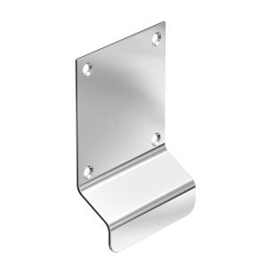 Small modified pull plate measuring 3.5" x 6" with 4" flat surface. Constructed for durability and grip, this 89xUS28 hardware adds functional elegance to any door.